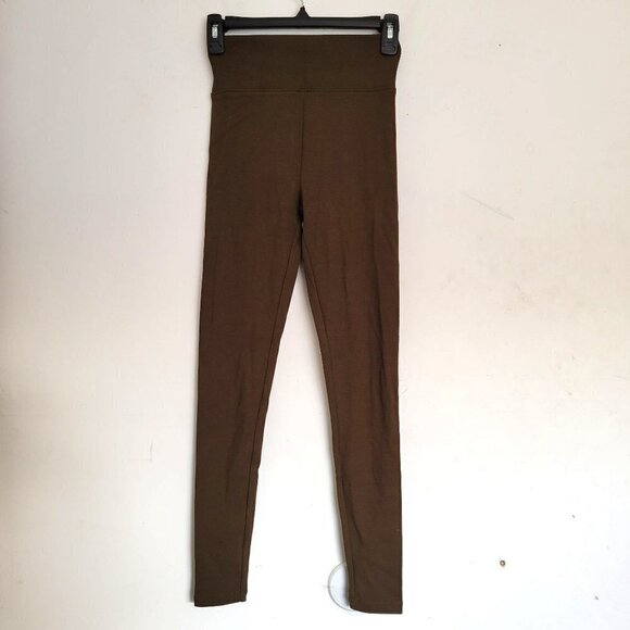 NEW Forever 21 Full Length Dark Olive Green Brown Legging Tights Size Small - Picture 8 of 8